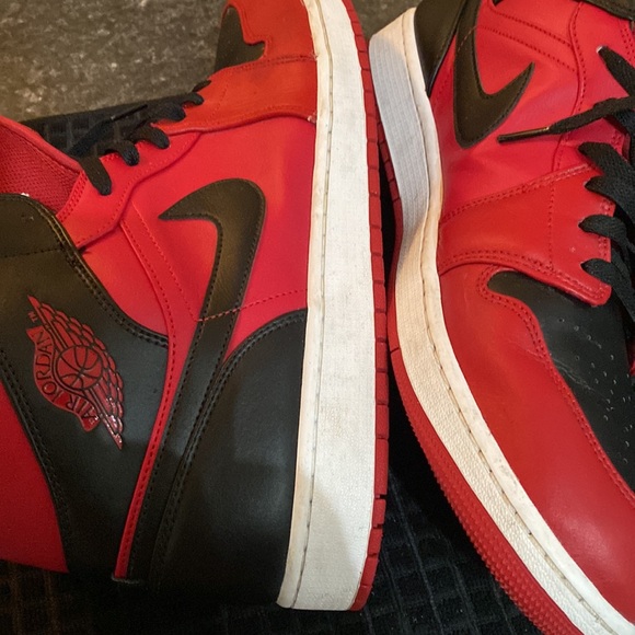 Jordan Red and Black High-Top Sneakers - Picture 6 of 6